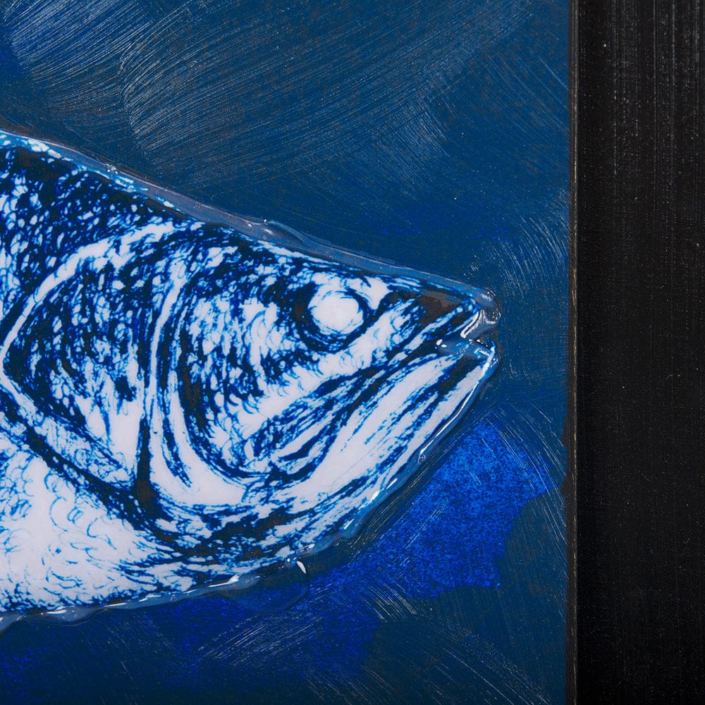 Mercana - Largemouth Bass Print 4 in 1 by Mercana Studio a Hand Embellished Textured Framed Art Print - 14440 view 6