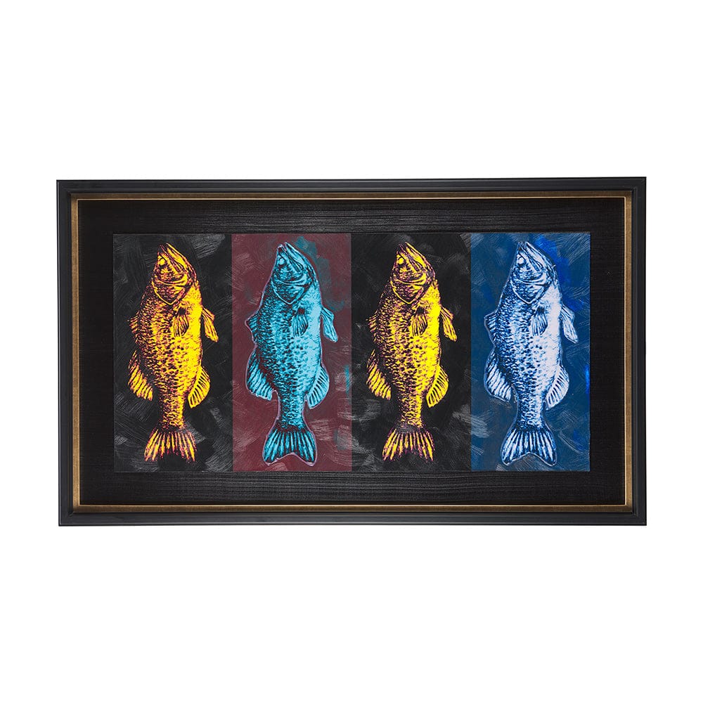 Mercana - Largemouth Bass Print 4 in 1 by Mercana Studio a Hand Embellished Textured Framed Art Print - 14440 view 8