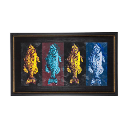 Mercana - Largemouth Bass Print 4 in 1 by Mercana Studio a Hand Embellished Textured Framed Art Print - 14440 view 8