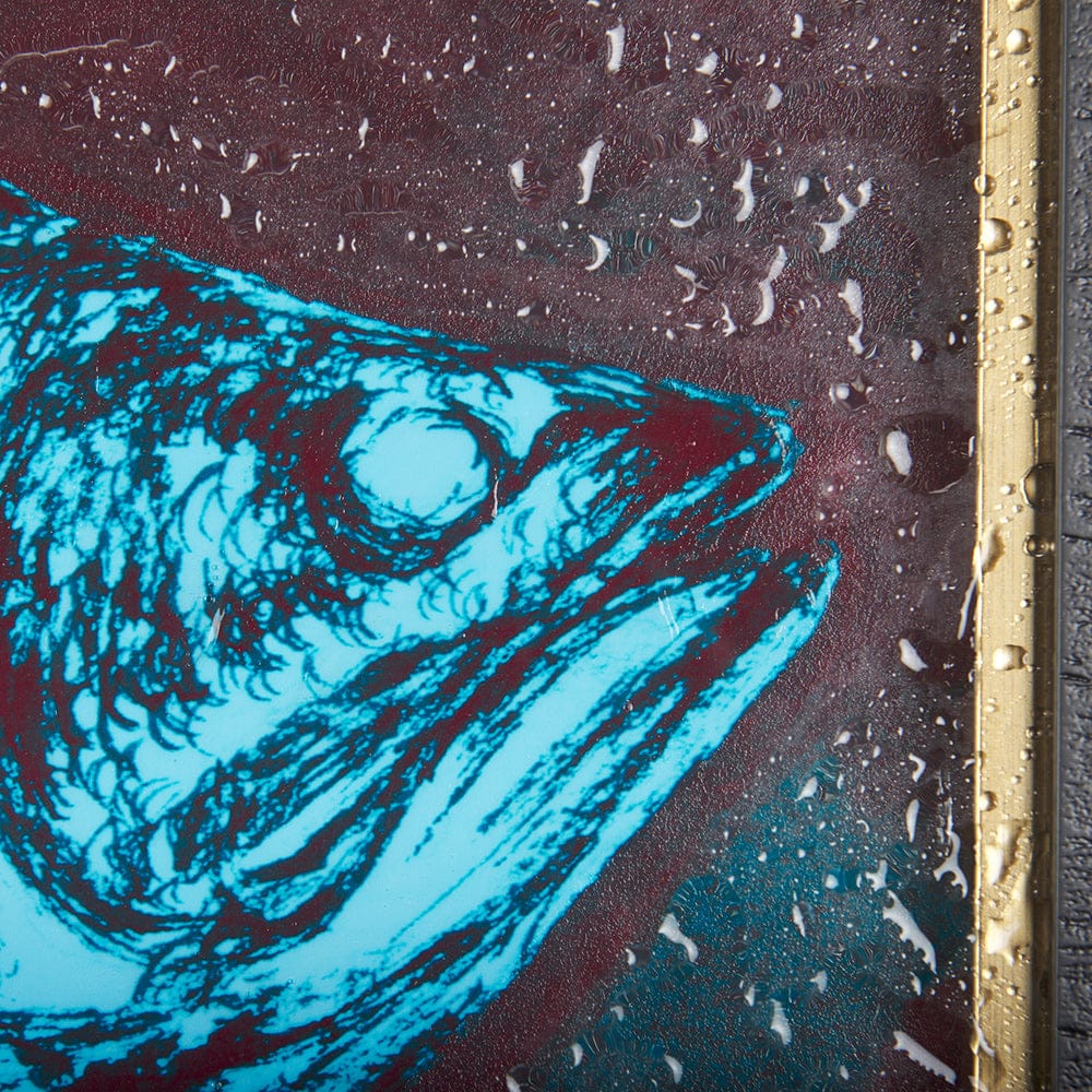 Mercana - Largemouth Bass Turquoise by Mercana Studio a Hand Embellished Textured Framed Art Print - 14442 view 6