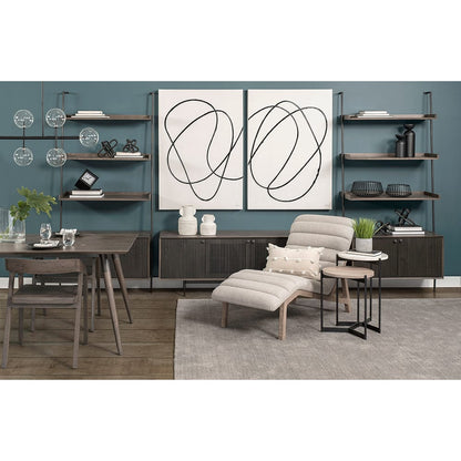 Mercana - Larkin II Marble and Medium Brown Wood Round Tabletop Nesting End/Side Tables - 68490 view 4