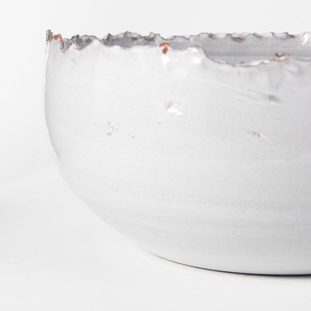 Mercana - Larsen 13L x 13W White Ceramic Large Decorative Bowl - 68909 view 11