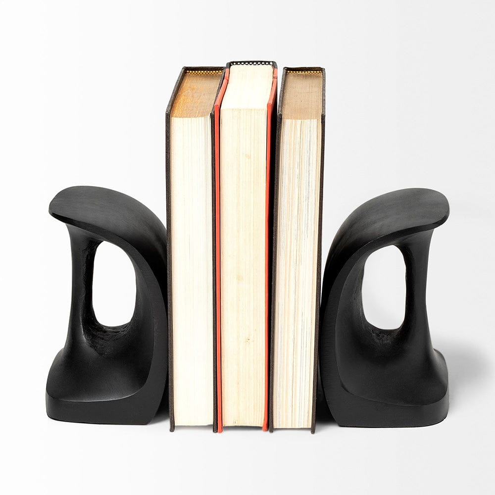 Mercana - Last Cobbler's 8L x 6W Black Shoemaker Tool Bookends (Set of 2) - 68419 view 3