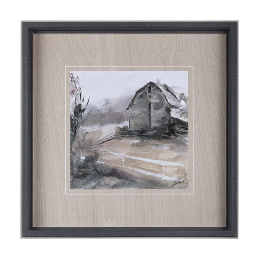 Mercana - Late Autumn in Countryside I by Mercana Studio Hand Embellished Framed Art Print Matted under Glass - 14242 view 1