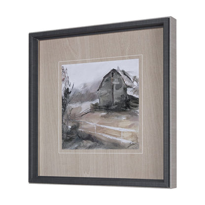 Mercana - Late Autumn in Countryside I by Mercana Studio Hand Embellished Framed Art Print Matted under Glass - 14242 view 2