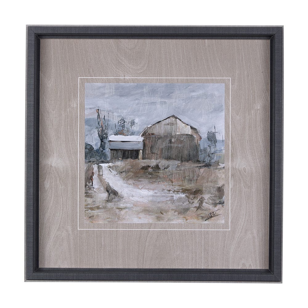 Mercana - Late Autumn in Countryside II by Mercana Studio Hand Embellished Framed Art Print Matted under Glass - 14243 view 1