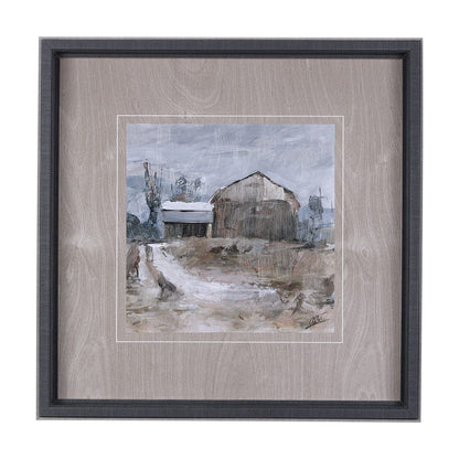 Mercana - Late Autumn in Countryside II by Mercana Studio Hand Embellished Framed Art Print Matted under Glass - 14243 view 1