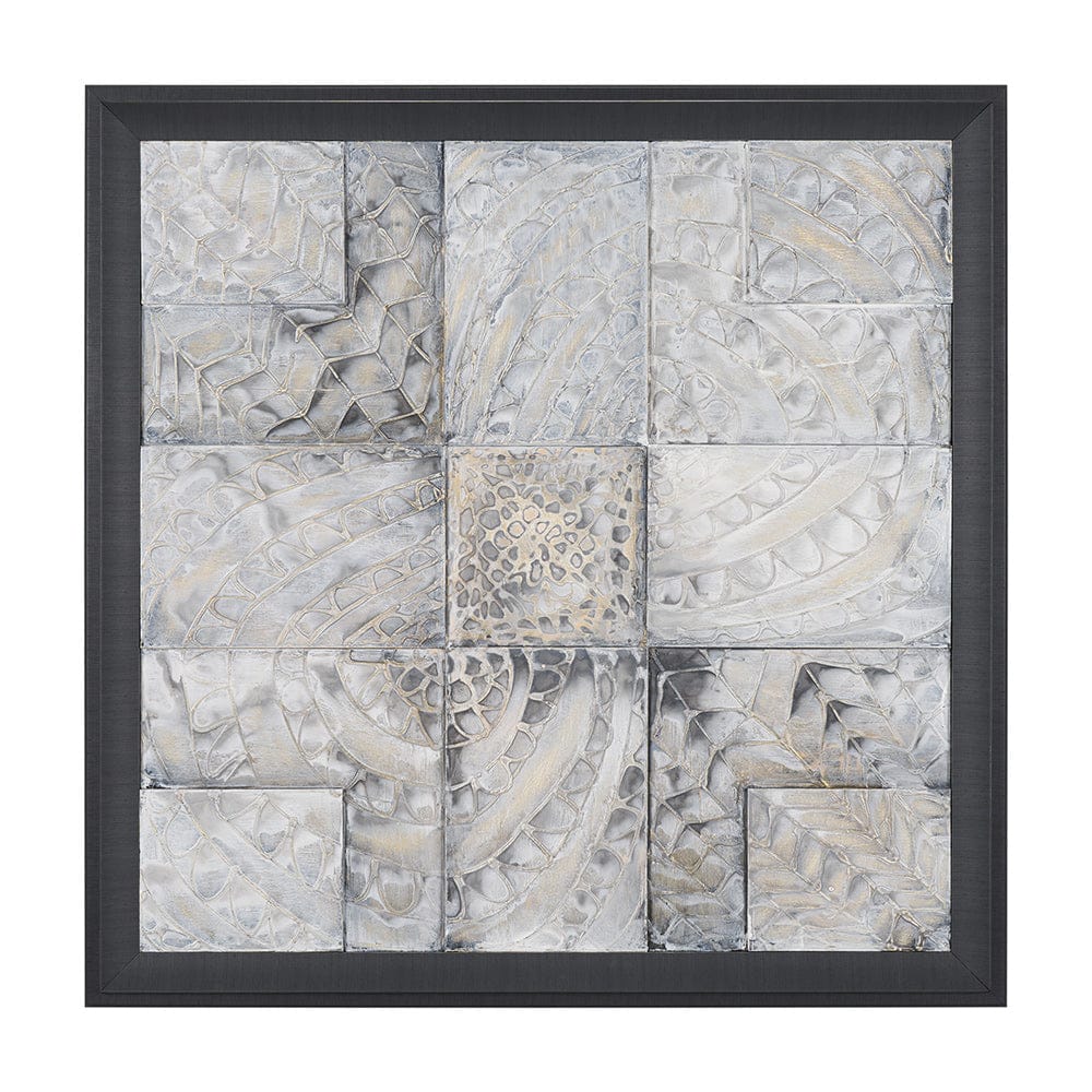 Mercana - Layered Alloy II by Studio M a handmade Original 3D Textured Framed Artwork - 15595 view 1