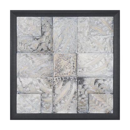 Mercana - Layered Alloy II by Studio M a handmade Original 3D Textured Framed Artwork - 15595 view 1