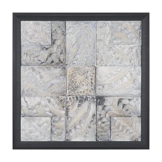 Mercana - Layered Alloy II by Studio M a handmade Original 3D Textured Framed Artwork - 15595 view 1