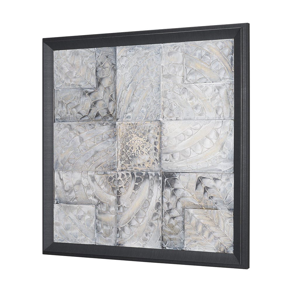 Mercana - Layered Alloy II by Studio M a handmade Original 3D Textured Framed Artwork - 15595 view 2