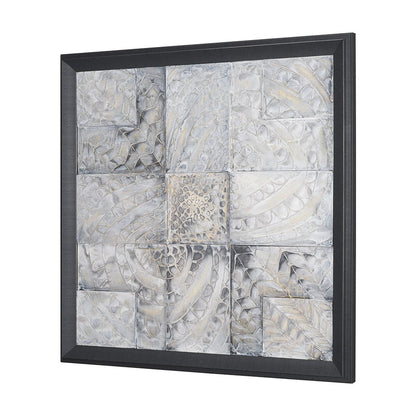 Mercana - Layered Alloy II by Studio M a handmade Original 3D Textured Framed Artwork - 15595 view 2