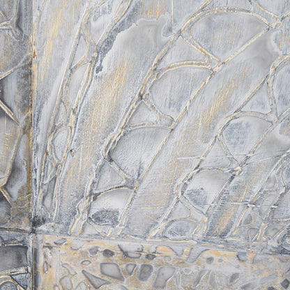 Mercana - Layered Alloy II by Studio M a handmade Original 3D Textured Framed Artwork - 15595 view 7
