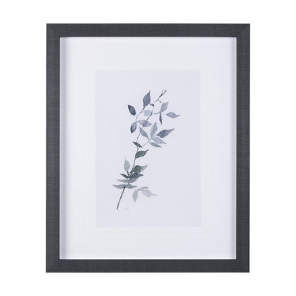 Mercana - Leaf Shadow I by Mercana Studio a Hand Embellished Textured Framed Art Print Matted under Glass - 14206 view 1