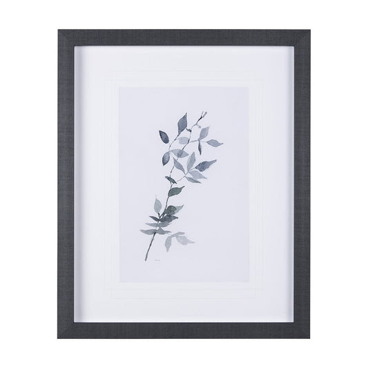 Mercana - Leaf Shadow I by Mercana Studio a Hand Embellished Textured Framed Art Print Matted under Glass - 14206 view 1