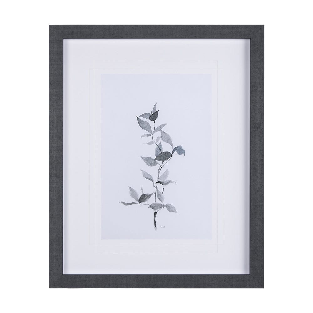 Mercana - Leaf Shadow II by Mercana Studio a Hand Embellished Textured Framed Art Print Matted under Glass - 14207 view 1
