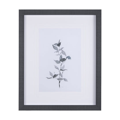 Mercana - Leaf Shadow II by Mercana Studio a Hand Embellished Textured Framed Art Print Matted under Glass - 14207 view 1