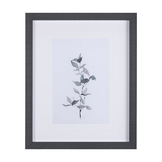 Mercana - Leaf Shadow II by Mercana Studio a Hand Embellished Textured Framed Art Print Matted under Glass - 14207 view 1