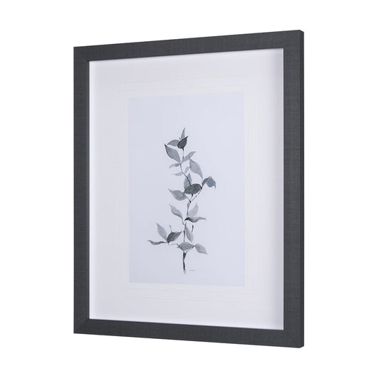 Mercana - Leaf Shadow II by Mercana Studio a Hand Embellished Textured Framed Art Print Matted under Glass - 14207 view 2