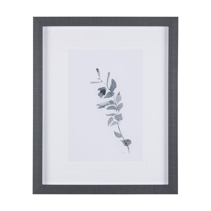Mercana - Leaf Shadow III by Mercana Studio a Hand Embellished Textured Framed Art Print Matted under Glass - 14208 view 1