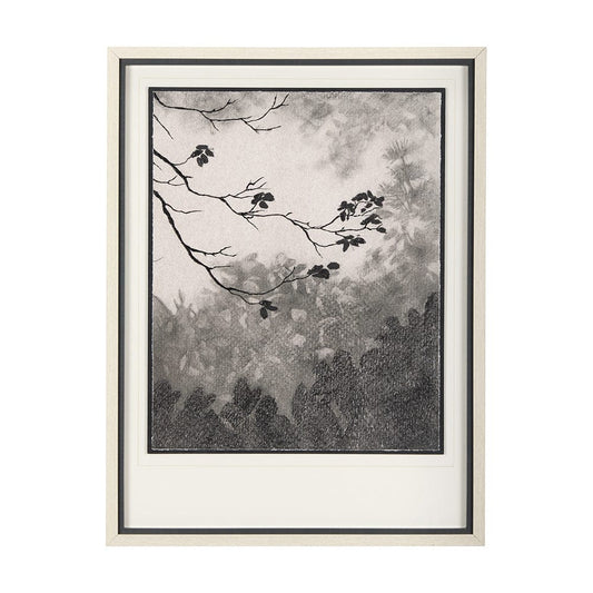 Mercana - Leafy Shade I by Mercana Studio a Hand Embellished Textured Framed Art Print Matted under Glass - 14873 view 1
