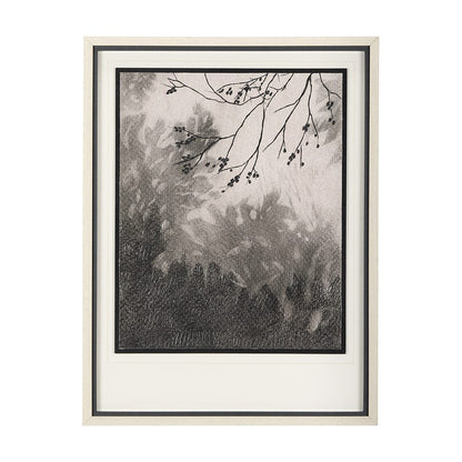 Mercana - Leafy Shade II by Mercana Studio a Hand Embellished Textured Framed Art Print Matted under Glass - 14874 view 1