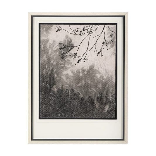 Mercana - Leafy Shade II by Mercana Studio a Hand Embellished Textured Framed Art Print Matted under Glass - 14874 view 1