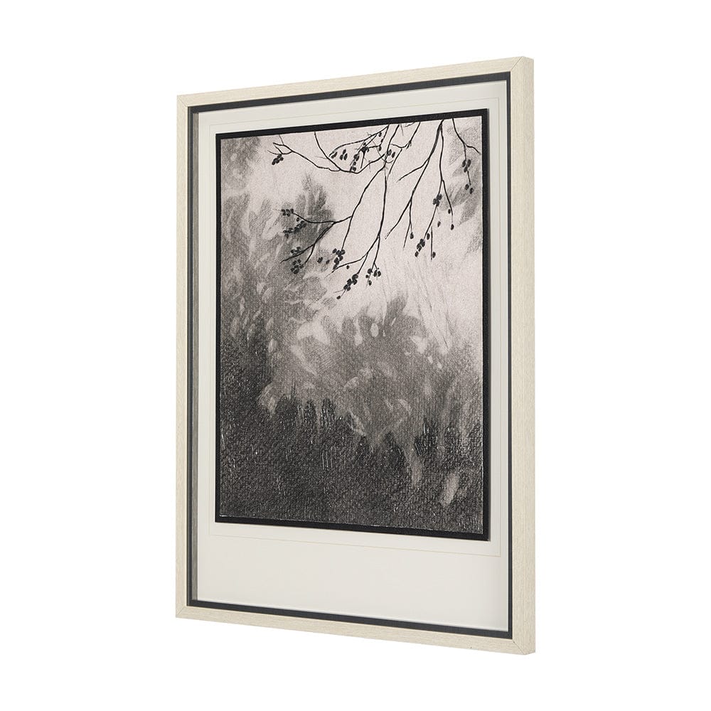Mercana - Leafy Shade II by Mercana Studio a Hand Embellished Textured Framed Art Print Matted under Glass - 14874 view 2