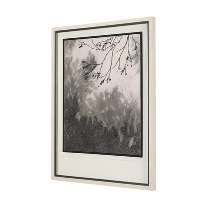 Mercana - Leafy Shade II by Mercana Studio a Hand Embellished Textured Framed Art Print Matted under Glass - 14874 view 2