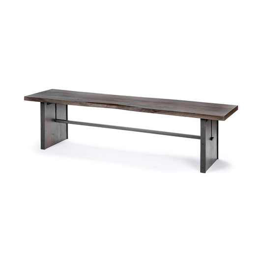 Mercana - Ledger I 70L x 17W Brown Live-Edge Wooden Dining Bench - 68242 view 1