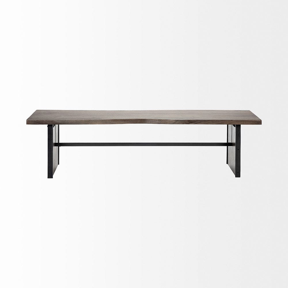 Mercana - Ledger I 70L x 17W Brown Live-Edge Wooden Dining Bench - 68242 view 3