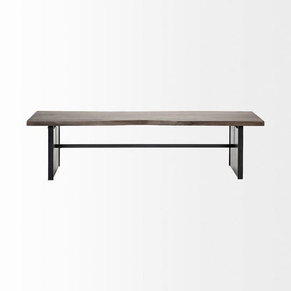 Mercana - Ledger I 70L x 17W Brown Live-Edge Wooden Dining Bench - 68242 view 3