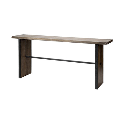 Mercana - Ledger II 70L x 17W x 30H Live-Edge Wooden Brown Console Table - 68243 view 1