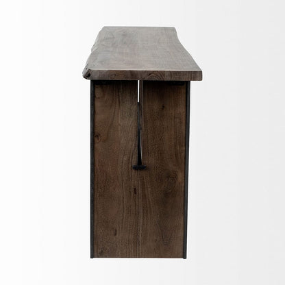 Mercana - Ledger II 70L x 17W x 30H Live-Edge Wooden Brown Console Table - 68243 view 2