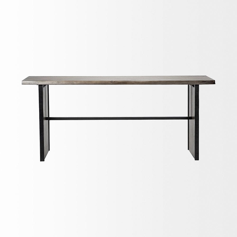 Mercana - Ledger II 70L x 17W x 30H Live-Edge Wooden Brown Console Table - 68243 view 3