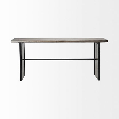 Mercana - Ledger II 70L x 17W x 30H Live-Edge Wooden Brown Console Table - 68243 view 3