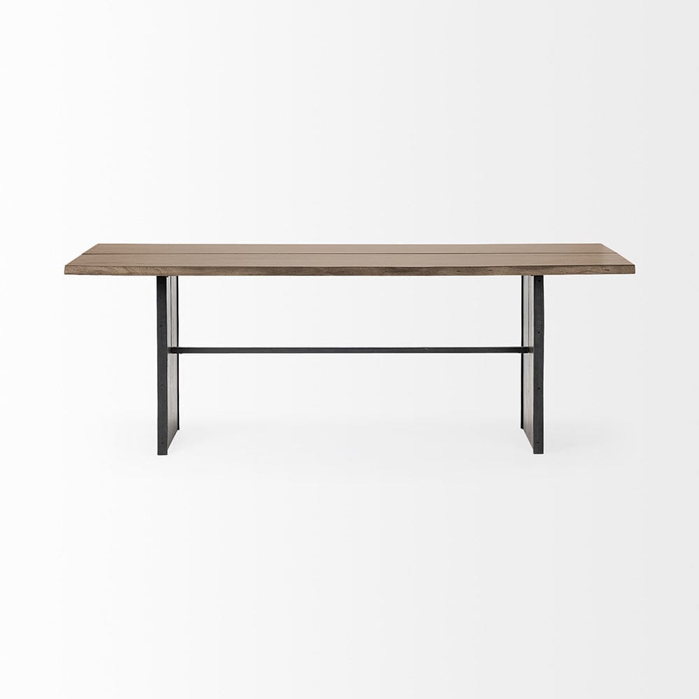 Mercana - Ledger III 84x38 Brown Solid Wood Top & Base Dining Table - 68244 view 3