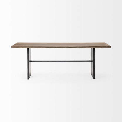 Mercana - Ledger III 84x38 Brown Solid Wood Top & Base Dining Table - 68244 view 3