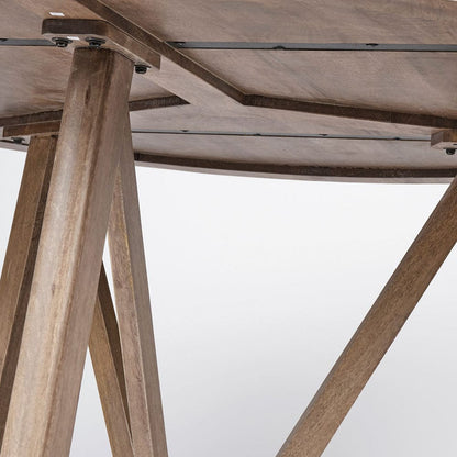 Mercana - Legolas I 60" Round Brown Solid Wood Top & Base Dining Table - 68463 view 5