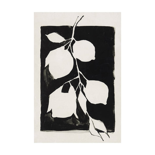 Mercana - Lemon Branch Silhouetee by Mercana Studio a Hand Embellished Textured Canvas - 102420-L view 1