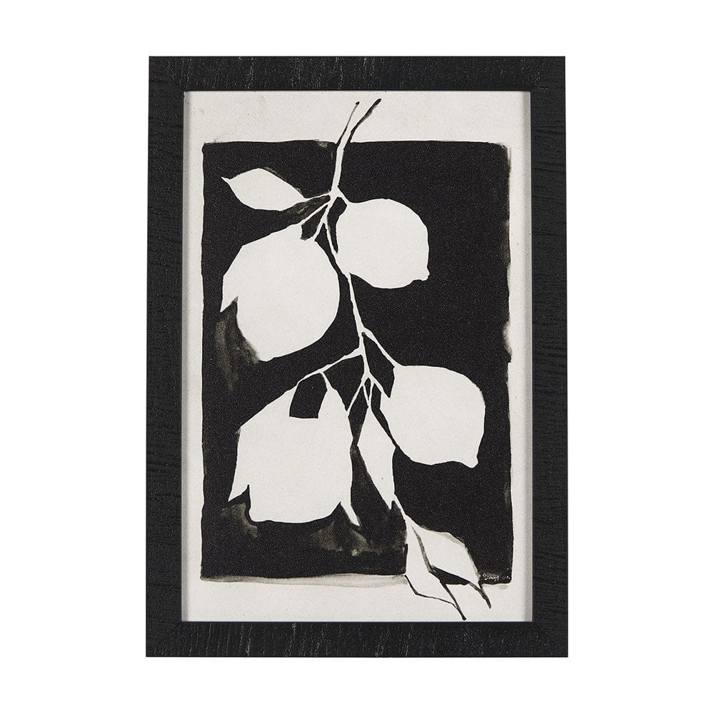 Mercana - Lemon Branch Silhouette by Mercana Studio a Hand Embellished Textured Framed Art Print - 14736 view 1