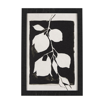 Mercana - Lemon Branch Silhouette by Mercana Studio a Hand Embellished Textured Framed Art Print - 14736 view 1