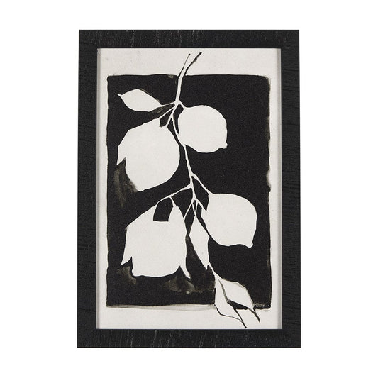 Mercana - Lemon Branch Silhouette by Mercana Studio a Hand Embellished Textured Framed Art Print - 14736 view 1