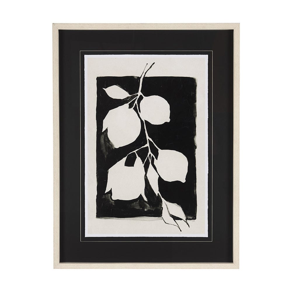 Mercana - Lemon Branch Silhouette by Mercana Studio Hand Embellished Framed Art Print Matted under Glass - 14673 view 1