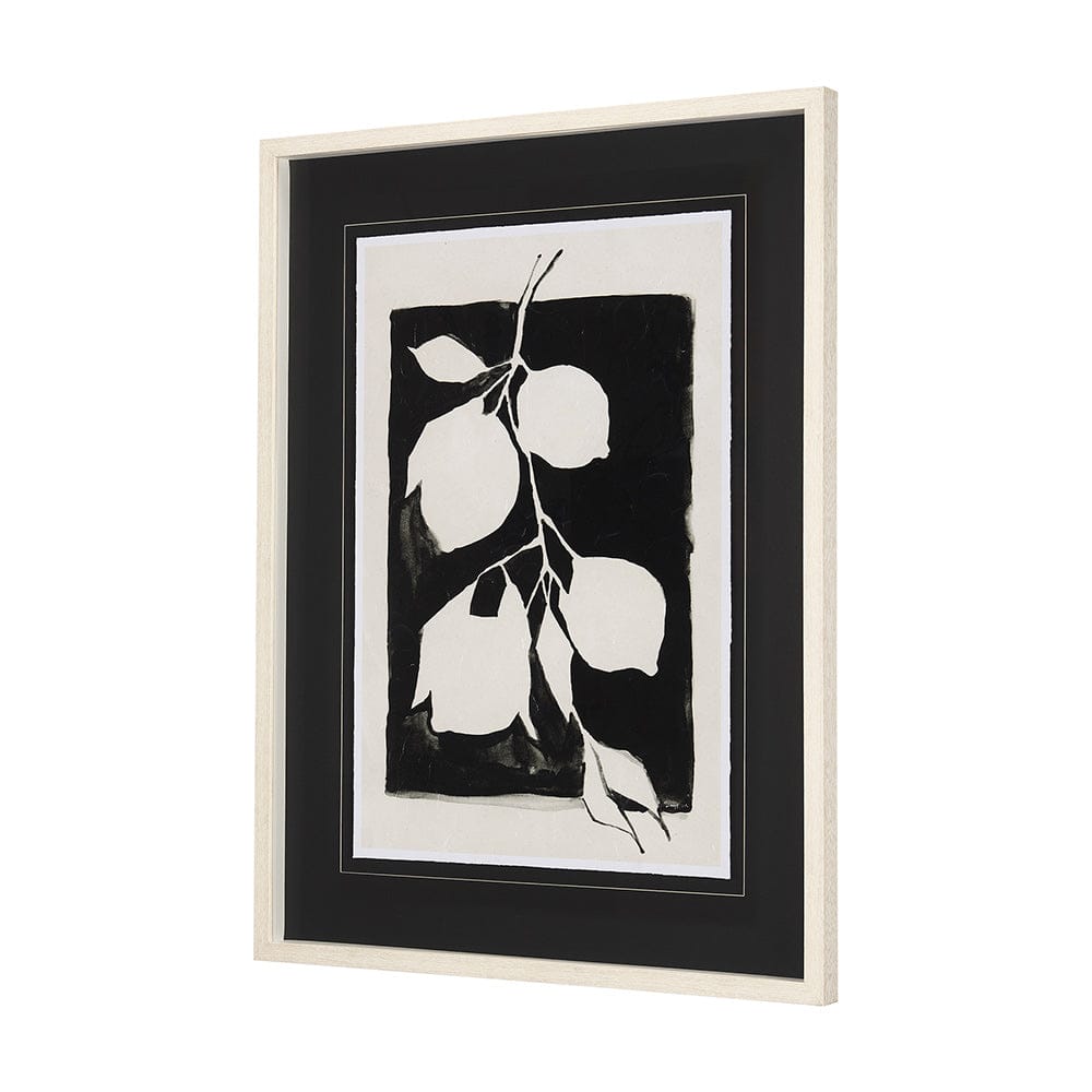 Mercana - Lemon Branch Silhouette by Mercana Studio Hand Embellished Framed Art Print Matted under Glass - 14673 view 2