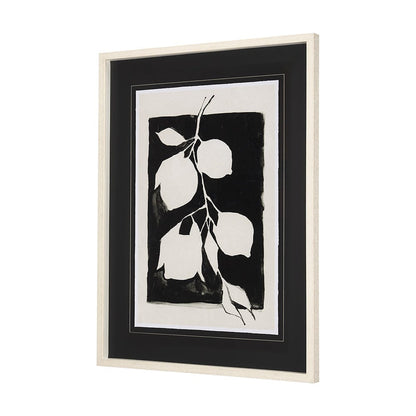 Mercana - Lemon Branch Silhouette by Mercana Studio Hand Embellished Framed Art Print Matted under Glass - 14673 view 2