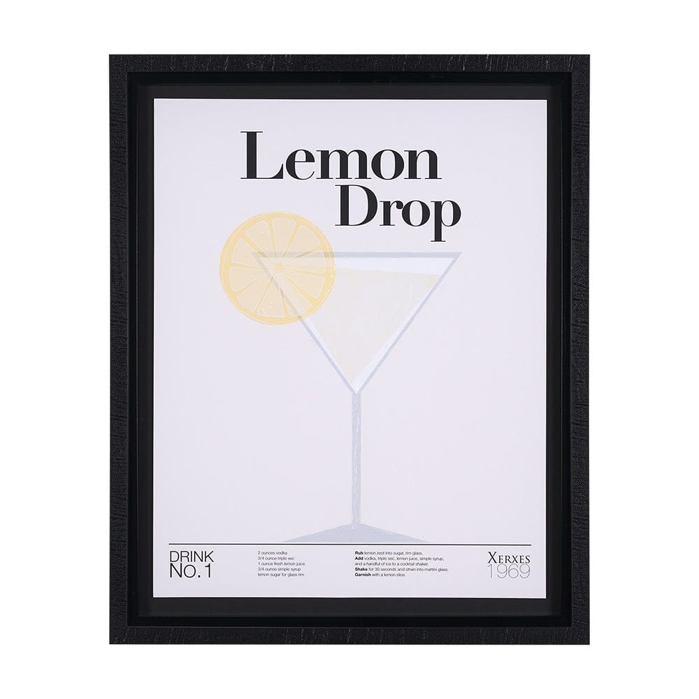 Mercana - Lemon Drop by Mercana Studio a Hand Embellished Textured Framed Art Print Matted under Glass - 15386 view 1