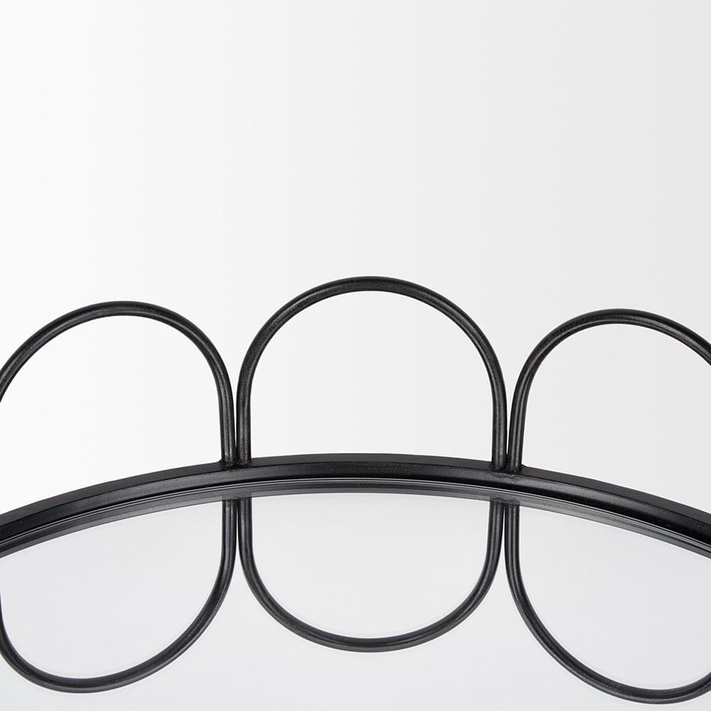 Mercana - Lenore Round Metal/Mirror Tray Black (Set of 2) - 70550 view 4