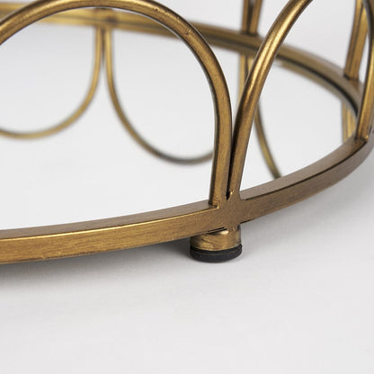 Mercana - Lenore Round Metal/Mirror Tray Gold (Set of 2) - 70549 view 6