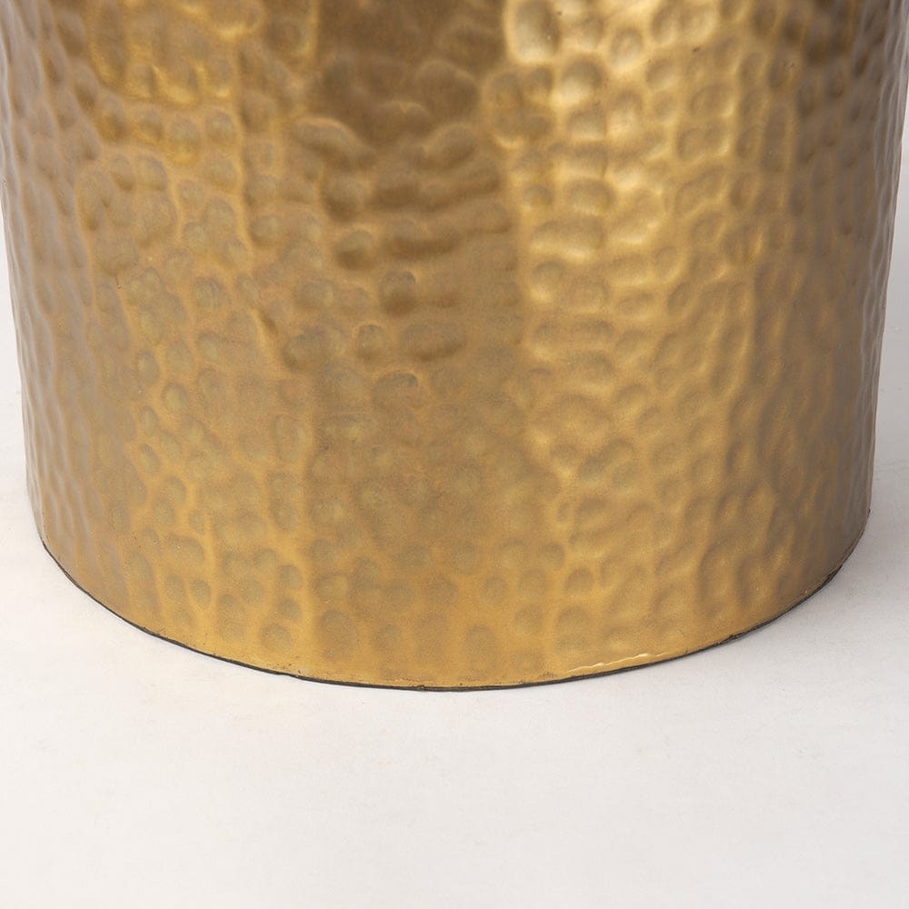 Mercana - Leo 18.0L x 18.0W x 31.0H Gold Hammered W/White Fabric Shade Table Lamp - 70055 view 5